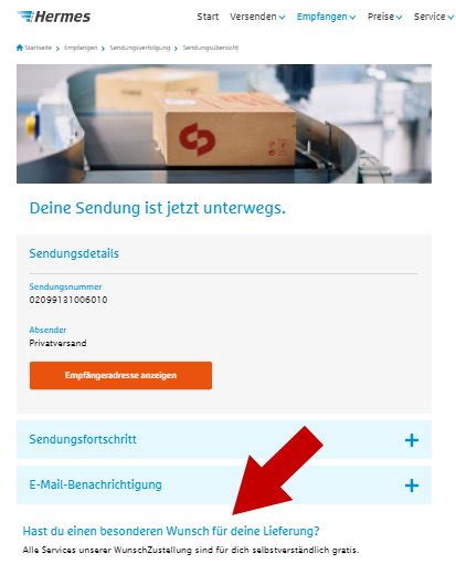 hermes warum kann ich die zustellung nicht ändern|Hermes paket umleiten.